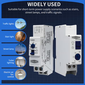 TOMZN 18mm 230V AC 50/60Hz 16A 30s-20minutes Intervalo Escalera Temporizador Interruptor Luz Tiempo <span class=keywords><strong>de</strong></span> retardo para Control <span class=keywords><strong>de</strong></span> iluminación <span class=keywords><strong>de</strong></span> pasillo - Product Image 3