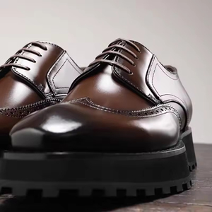 Chaussures Richelieu en Cuir Véritable Haut de Gamme pour Hommes 2025 – Style Décontracté et Habillé, à Lacets, Bout Fermé, Antidérapantes, Intemporelles - Product Image 4