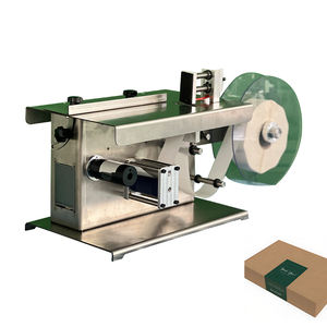 Machine d'étiquetage semi-automatique pour boîtes, machine d'étiquetage d'angle haute précision pour cartons à 90 degrés, codes QR et boîtes cosmétiques - Product Image 1