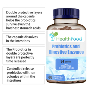 Capsules prébiotiques et enzymatiques les plus vendues avec complexe d'enzymes digestives, favorisant la croissance des bactéries bénéfiques - Product Image 5