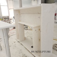 Décor d'intérieur moderne en pierre de calcaire Beige naturelle pour cheminée