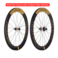 Jeu de roues de vélo de route en carbone Ferei T Series 700C, frein à disque Center Lock, profondeur de jante 45/45 mm, rayons Sapim Cx-Ray, moyeu AOTOAO