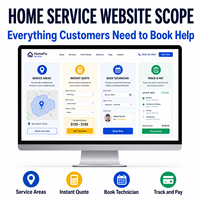 Diseño y Desarrollo de Sitios Web para Reserva de Servicios a Domicilio Personalizados con Áreas de Servicio, Cotización Instantánea y Reserva de Técnicos
