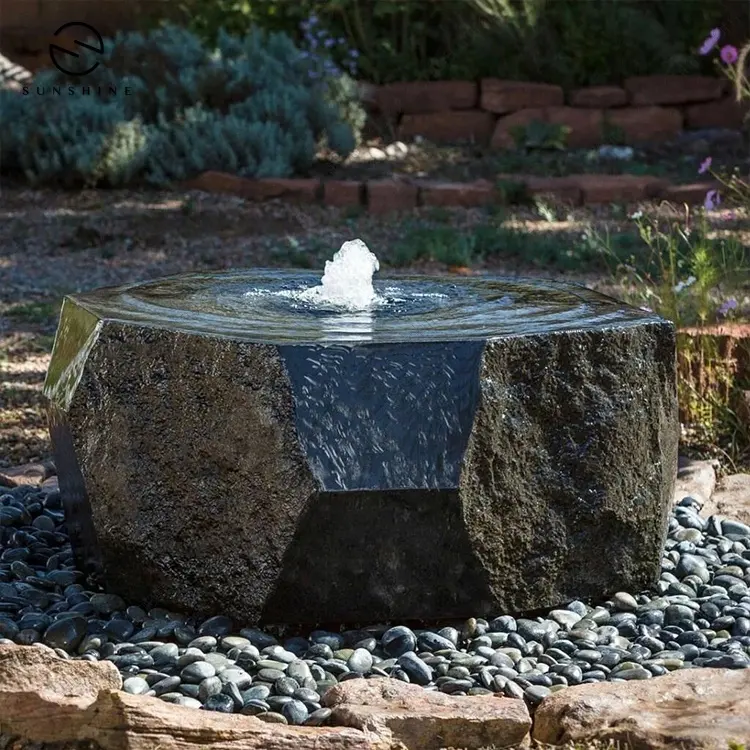 Большой передний двор гранитный сад ландшафтный настил мраморный водопад декоративный фонтан открытый сад