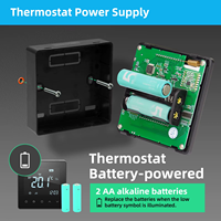Thermostat de chaudière connecté Wi-Fi avec contrôle à distance par smartphone et alimentation par piles pour le chauffage de chaudières à eau/gaz