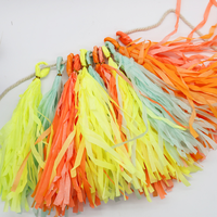 Lot de 12 pièces de rubans et pompons en papier pour décorations de fête d'Halloween, du Nouvel An, de remise de diplôme, d'anniversaire et de mariage