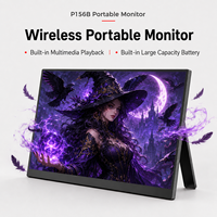 Moniteur portable OEM personnalisé 15,6 pouces multimédia LED rétroéclairé FHD 1080P IPS avec haut-parleurs et diffusion sans fil, fréquence de rafraîchissement 60Hz
