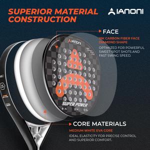 Caston Sports IANONI Disponible al por Mayor, Envío el Mismo Día, Descuentos por Volumen. Raquetas <span class=keywords><strong>de</strong></span> Pádel <span class=keywords><strong>de</strong></span> Fibra <span class=keywords><strong>de</strong></span> Carbono <span class=keywords><strong>de</strong></span> Alta Gama 3K/12K/18K - Product Image 6