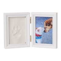Cadre Photo commémoratif avec imprimé de patte de chien ou de chat, avec Kit d'impression en argile, cadre Photo souvenir pour les amoureux des animaux de compagnie