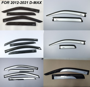 Visera deflectora de viento para ISUZU <span class=keywords><strong>DMAX</strong></span>, visera de protección contra la lluvia, doble tono, color negro, venta directa de fábrica, nuevo - Product Image 2