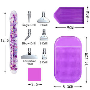 नई हीरा पेंटिंग ड्रिल कलम किट Diy चमकदार राल हीरे की पेंटिंग कलम चमक उपकरण हीरा कला फूल राल कलम - Product Image 2