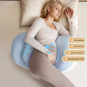 <span class=keywords><strong>Oreiller</strong></span> rectangulaire en polyester et coton pour femmes enceintes, pour dormir sur le côté, protection <span class=keywords><strong>de</strong></span> la taille, <span class=keywords><strong>soutien</strong></span> du ventre - Multifonction - Product Image 2