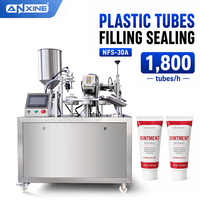 Machine de remplissage et de scellage semi-automatique NFS-30A pour tubes de pâte, adhésifs, dentifrices, onguents, tubes plastiques laminés