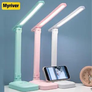 MyriverトップファッションライトUsbデスクタッチモダン充電式スタディランプ読書灯折りたたみ式LEDテーブル