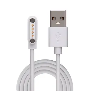 Pabrik Grosir Pengisi Daya Magnetik Kabel Pengisi Daya USB 2.0 4 Pin untuk Jam Tangan Pintar