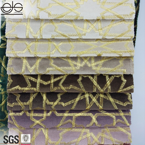 Turquía 25 colores poligonal dorado bordado cortina de tela de terciopelo - Product Image 2