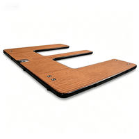 Plateforme flottante gonflable sur mesure avec emplacements pour jet-skis en forme de U, plateforme aquatique en PVC pour piscine, lac, marina