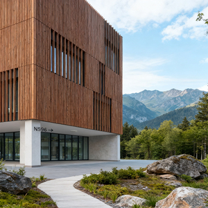 Pannelli griglia in legno stecche Anti muffa bassa manutenzione per parete divisoria rivestimento esterno giardino uso moderno Design - Product Image 1