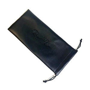 Bolsa de Piel Sintética Negra de Lujo con Cordón y Logotipo Grabado Personalizado para Empacar Joyas y Herramientas - Product Image 6