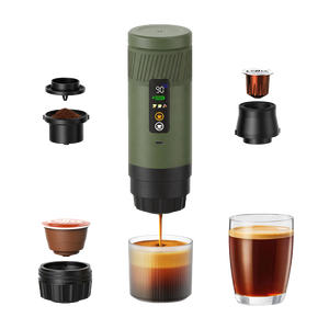 เครื่องชงกาแฟพกพาแบบปรับแต่งได้ ใช้พลังงานจากแบตเตอรี่ สำหรับการตั้งแคมป์และการเดินทาง ใช้ได้กับกาแฟบดและแคปซูล เครื่องชงเอสเพรสโซ - Product Image 1