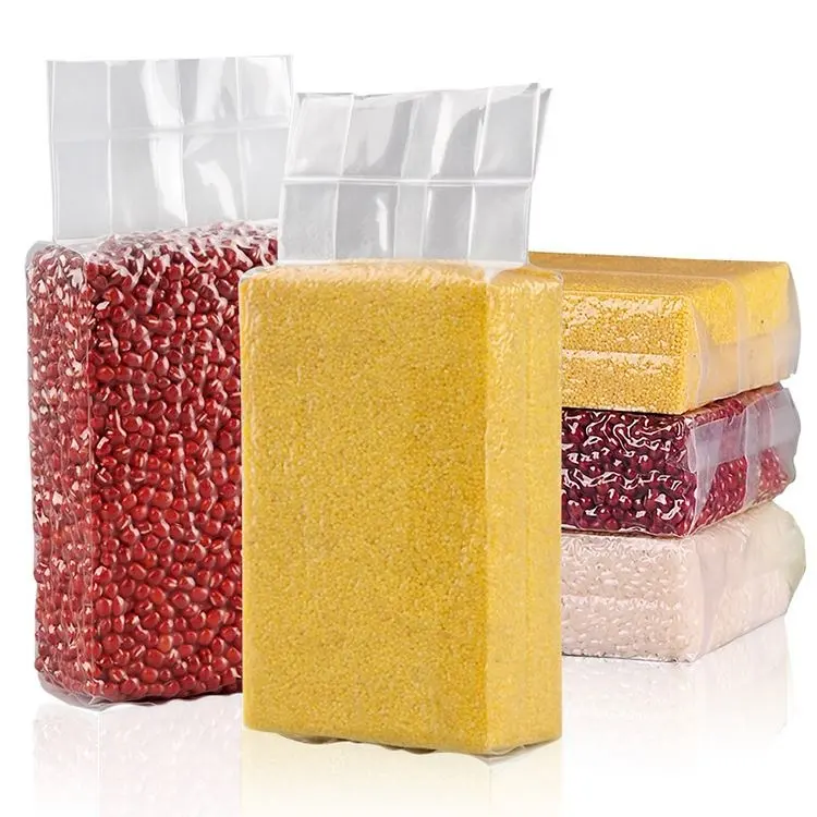 Пищевой прозрачный пластиковый пакет для сохранения пищевых продуктов вакуумный упаковочный пакет для риса
