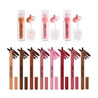 Kit de Rouge à Lèvres et Gloss Brillant Teinté Longue Tenue Hydratant Effet Ultra-Brillant Personnalisable avec Logo