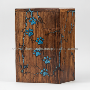Boîte d'urne en bois la plus vendue pour cendres d'animal de compagnie urnes de crémation en bois pour cendres de chat et de chien urnes en palissandre à bas prix - Product Image 1