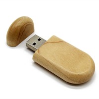 Bâtons USB en bois de forme ovale 2.0 1G 2G 4G 8G cadeau Usb 3.0 clés USB mémoires clés USB
