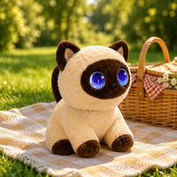 Jouet Compagnon ChatGPT à Voix Réelle en Fourrure Réaliste pour Personnes Âgées, Robot Chat Compagnon de 8 Pouces, Jouet de Thérapie Linguistique, Cadeau d'Anniversaire