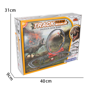 Set de Pista de Carreras de Dinosaurios de 78 cm con Dinosaurio, Juguete de Construcción, Tren Eléctrico, Parque de Dinosaurios para Niños - Product Image 6