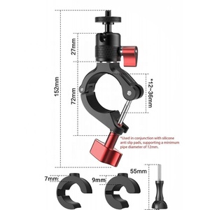 Takenoken alliage d'aluminium support de casque de vélo support de moto vélo caméra vidéo Selfie bâton guidon montage Bundle - Product Image 3