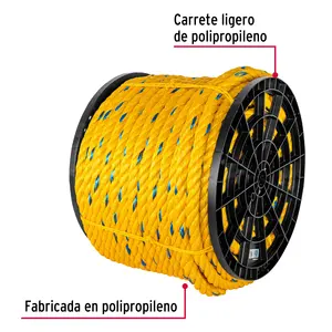 BOÎTE de 30 kilos de corde en polypropylène jaune 25 mm, bobine de 30 kg - Product Image 2