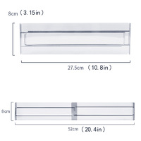 Organisateur de bureau en plastique transparent PS, séparateurs de tiroirs extensibles et réglables pour placard, armoire, cuisine, salle de bain, sous-vêtements