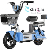 Nouveau vélo électrique urbain 48V pas cher, kit 2 roues, moteur sans balais 350W, 3 vitesses, batterie au plomb-acide/lithium