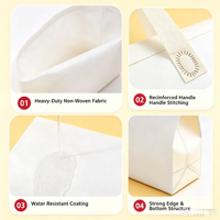 Sac isotherme auto-adhésif non tissé pour livraison de repas, sac fourre-tout thermique personnalisé avec logo, boîte d'emballage pour plats à emporter