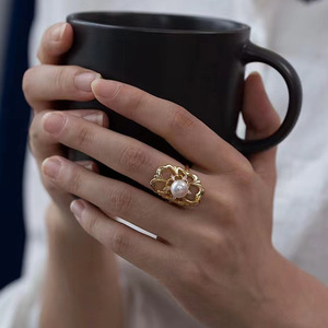 ขาตั้งแหวนเงินแท้ S925 ดีไซน์สวยหรู สำหรับงาน DIY ประดับมุก ขนาด 10-13 มม. รุ่น 10398-เครื่องประดับเงินทันสมัย - Product Image 4