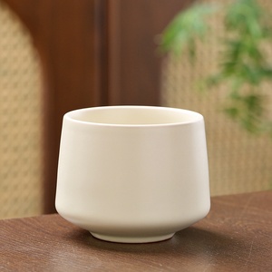 Tasse à eau en céramique minimaliste personnalisée, tasse à expresso en argile brute, tasse à thé artisanale beige clair, petite tasse QWE ZA204, boîte blanche - Product Image 4