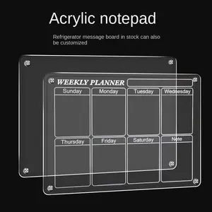 Bacheca magnetica trasparente mensile/settimanale del pianificatore