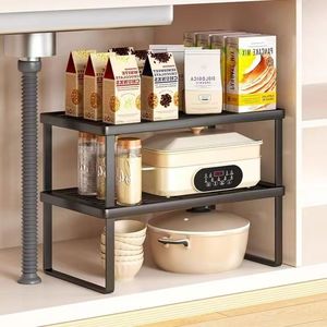 PRIME support extensible pour micro-ondes comptoir ustensiles de <span class=keywords><strong>cuisine</strong></span> vaisselle stockage acier au carbone sur micro-ondes étagère comptoir - Product Image 1