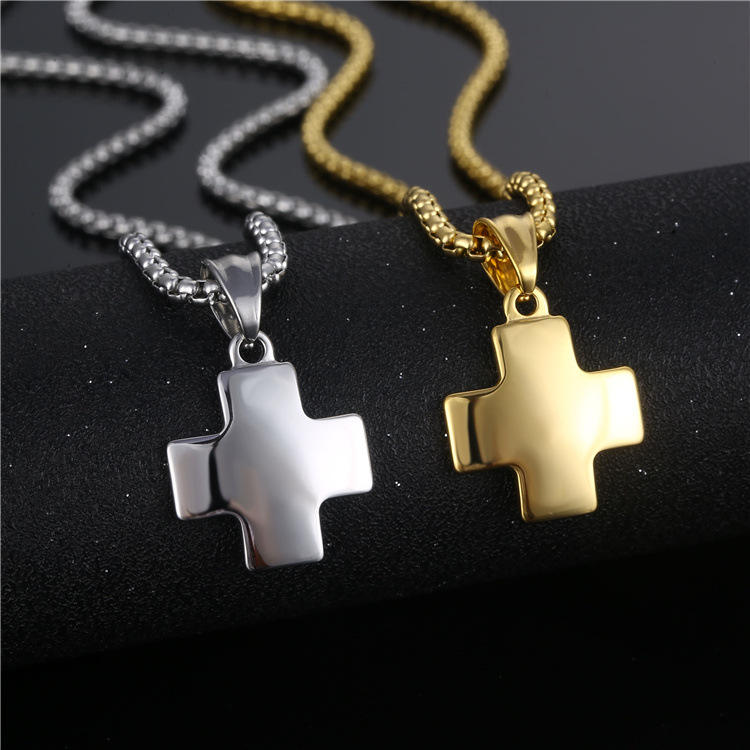 Greek Cross Necklace Trendy Religious Symbol Jewelry