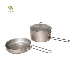 Ensemble d'assiettes et de bols en titane à bas prix d'usine batterie de cuisine antirouille pour l'extérieur - Product Image 1