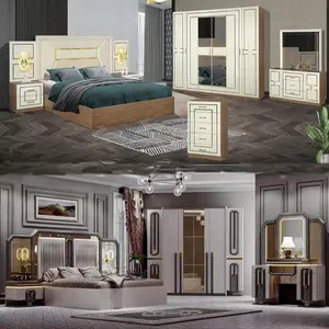 Meuble De Chambre A Coucher Complet 2023 Modern Design Houten Kingsize Tweepersoonsbed Luxe Full Slaapkamer Sets Meubels