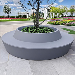Y691 Modern Fiberglass Contemporary Flowerpot Seating Big Chair Tree Planter Chair Public Furniture Outdoor Leisure Hotel School - Product Image 5