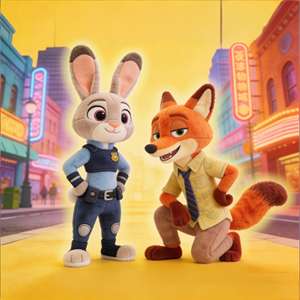 Serie Popular de Peluches de Animales de Zoológico: Judy, Nick, Leopardo Relámpago, Muñecos y Regalos de Cumpleaños - Product Image 1