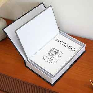 Scatola Decorativa a Forma <span class=keywords><strong>di</strong></span> Libro Personalizzata per Arredamento Casa, Libro Finto in Lino Artigianale con Chiusura Magnetica - Product Image 3