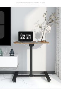 Table d'ordinateur réglable <span class=keywords><strong>petit</strong></span> support bois support pour ordinateur portable Portable multifonctionnel Mobile assis support <span class=keywords><strong>bureau</strong></span> <span class=keywords><strong>sur</strong></span> roues - Product Image 6