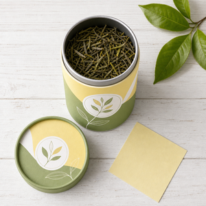 Caja de Embalaje Cilíndrica para Té, con Ventana, de Papel Kraft Rígido, para Almacenamiento de Bebidas, Reciclable, Impresión Offset - Product Image 3