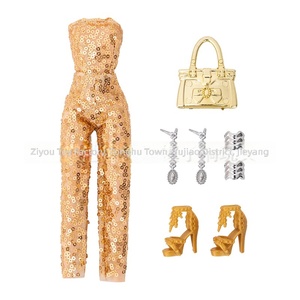 Ropa para Muñecas <span class=keywords><strong>de</strong></span> Moda <span class=keywords><strong>de</strong></span> 30 cm, Conjunto Ecológico con Accesorios y Bolso, Armario <span class=keywords><strong>de</strong></span> Muñecas Estilo Película para Niñas - Product Image 3