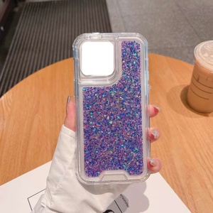 Honatop Vente en gros étuis de téléphone 3 en 1 étui de luxe à paillettes pour iPhone 15 Pro Max étui de téléphone à paillettes dégradées pour filles - Product Image 4