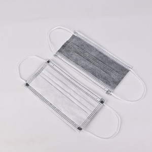 Masques faciaux pour adultes à 4 plis, 3 couches, anti-poussière avec charbon actif, respirateurs à usage général - Product Image 1